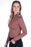 HKM Functional Rosewood Melange Women's Riding Shirt - SALE