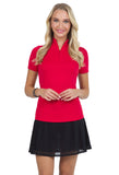 IBKUL Women's Short Sleeve Mock Neck IceFil Shirt - SALE