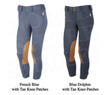 Tailored Sportsman Low Rise Front Zip Breech with Tan Knee Patches - North Shore Saddlery
