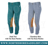 Tailored Sportsman Children's Front Zip Breech with Tan Knee Patches