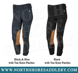 Tailored Sportsman Low Rise Side Zip Breech with Tan Knee Patches - North Shore Saddlery