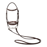 Huntley Equestrian Sedgwick Fancy Stitched Padded Leather Hunter Bridle with Reins