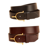 Tory Leather 1 1/2” Bridle Leather Spur Buckle Belt