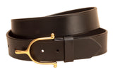 Tory Leather 1 1/2” Bridle Leather Spur Buckle Belt