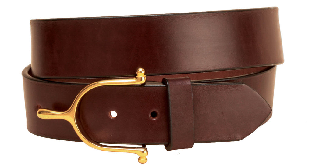 Tory Leather 1 1/2” Bridle Leather Spur Buckle Belt