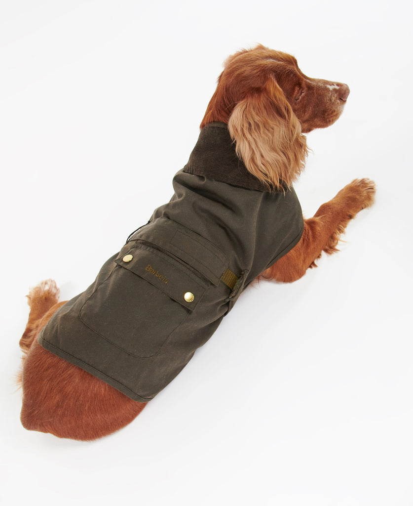 Barbour 2 in 1 Wax Dog Coat with Faux Fur Liner