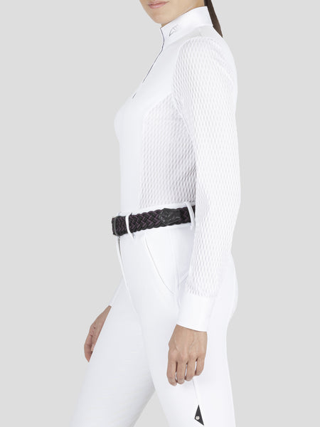 Chemise De Compétition équitation Equiline Catic – Blanche, Manches Longues, Taille M – Occasion