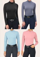 RJ Classics Jemma Mock Neck Long Sleeve Shirt