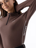 Equiline Eqeble Quarter Zip Ribbed Women's Training Shirt