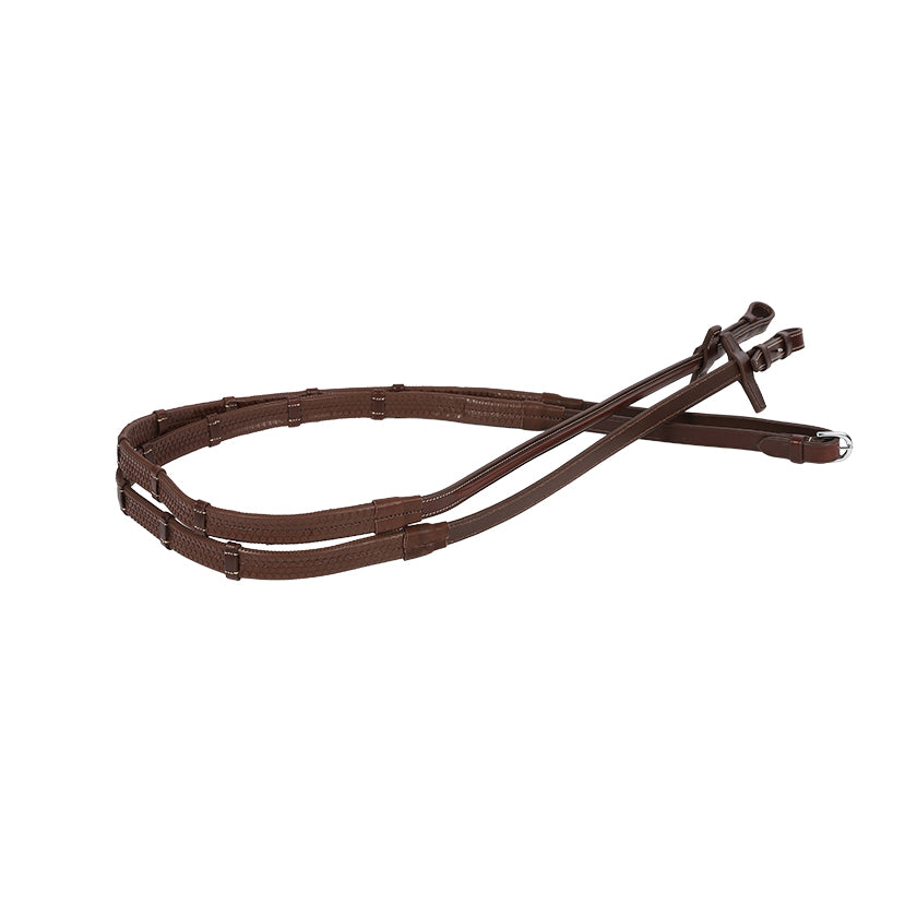 Antares Signature Sport Rubber Reins 5/8” with Leather Loops