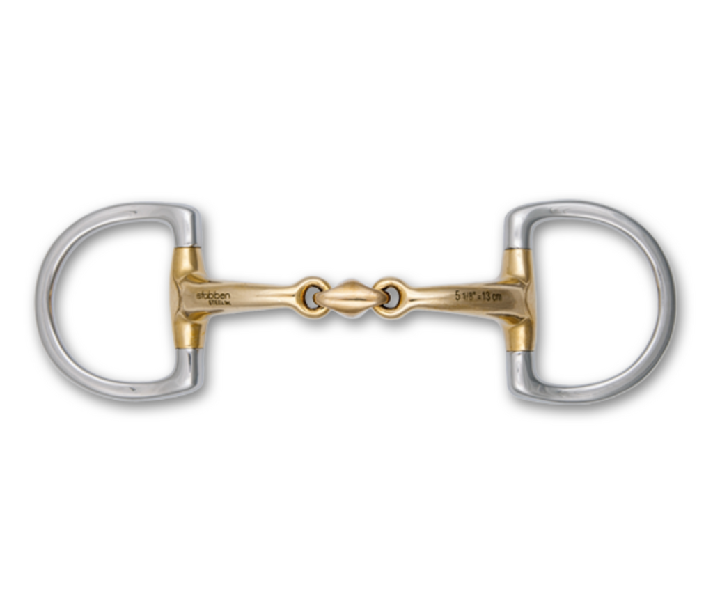 Stubben Anatomic D-Ring Snaffle Double Jointed Bit #2252