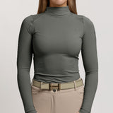 TKEQ Chloe High Collar Technical Top