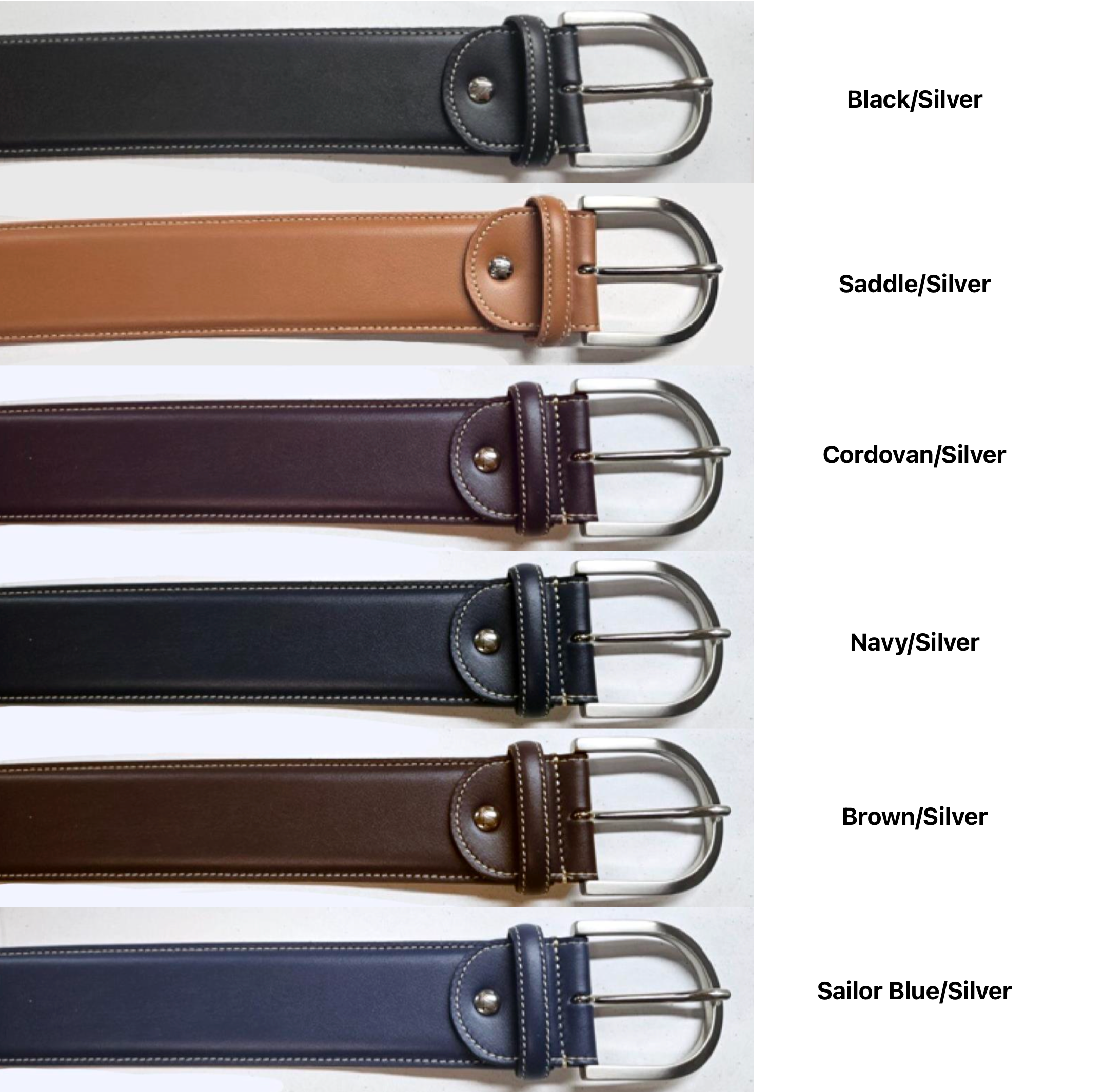Tailored Sportsman In Contrast Stitched Leather Belt