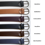 Tailored Sportsman In Contrast Stitched Leather Belt