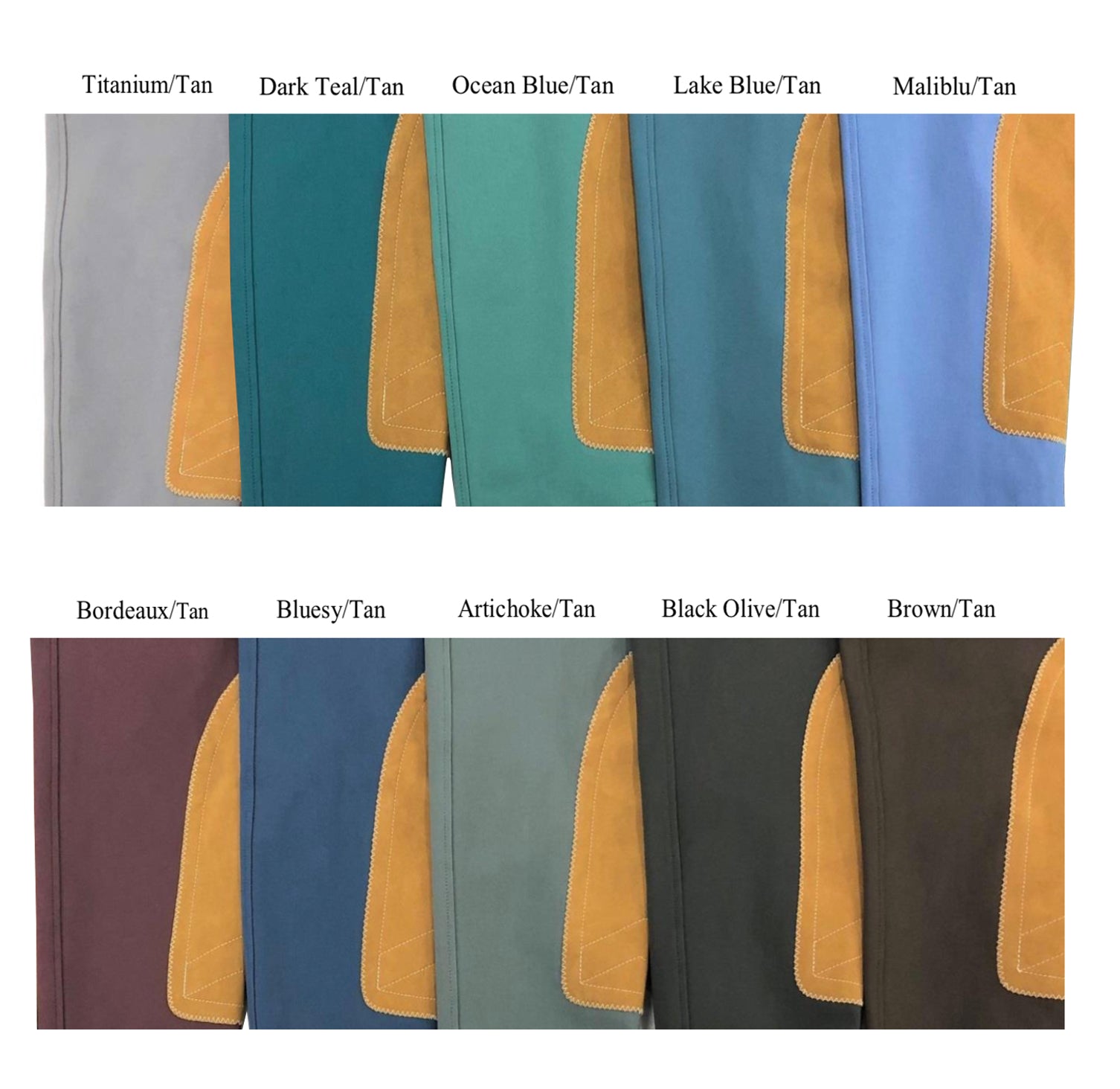 Tailored Sportsman Low Rise Side Zip Breech with Tan Knee Patches
