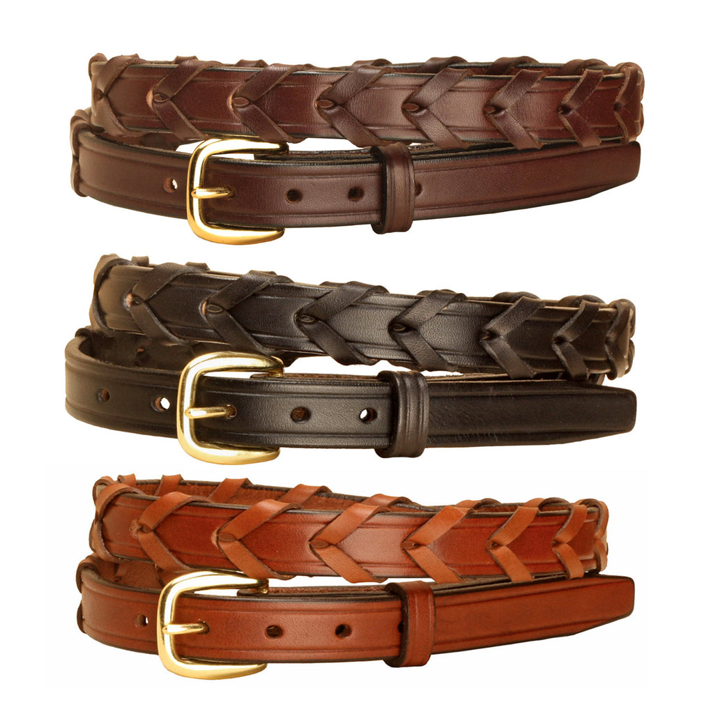 Tory Leather 3/4” Laced Belt