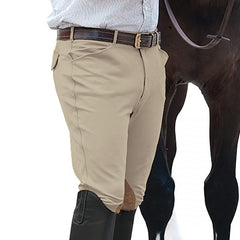 Ovation Men's EuroWeave Front Zip 4-Pocket Knee Patch Breech