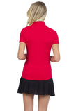 IBKUL Women's Short Sleeve Mock Neck IceFil Shirt - SALE