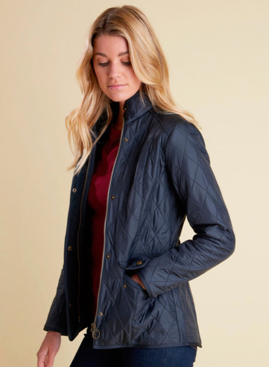 Barbour ladies cavalry polarquilt store jacket navy