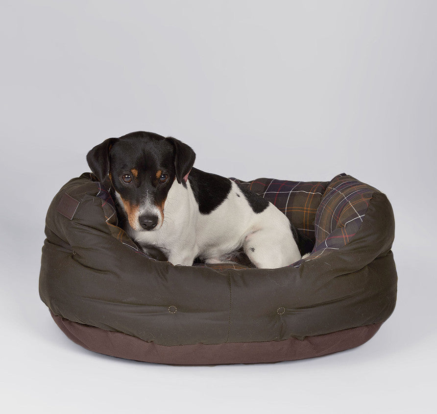 Barbour Waxed Cotton Dog Bed 24"