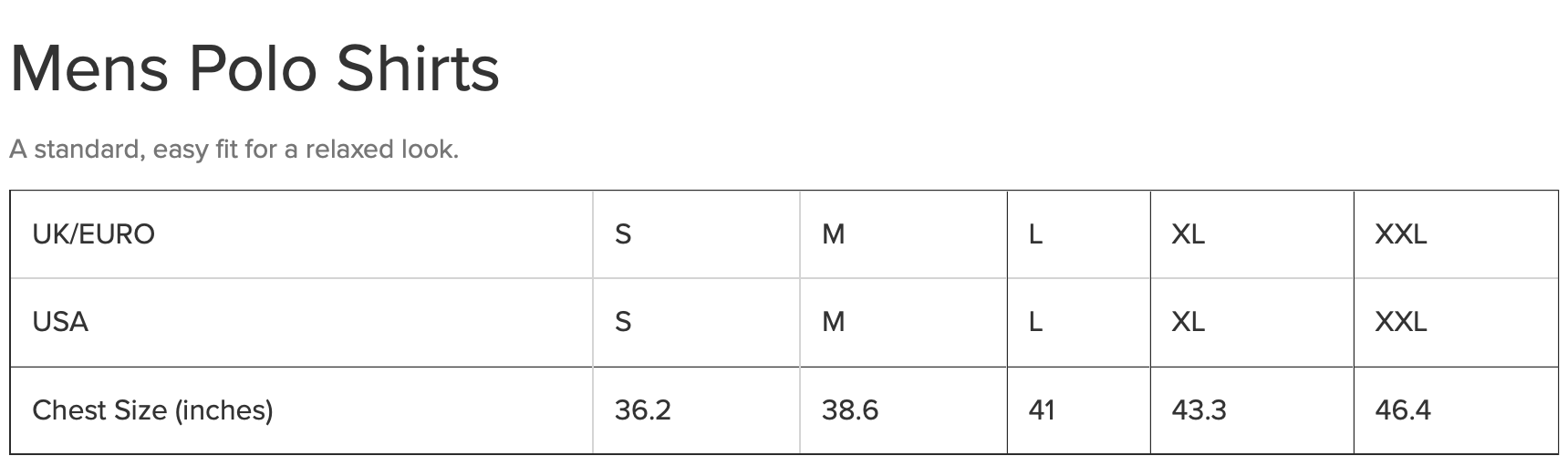 Barbour t shirt size guide sales