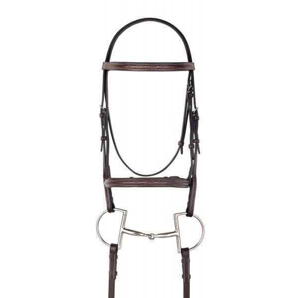 Camelot Gold Fancy Stitched Raised Padded Bridle - North Shore Saddlery