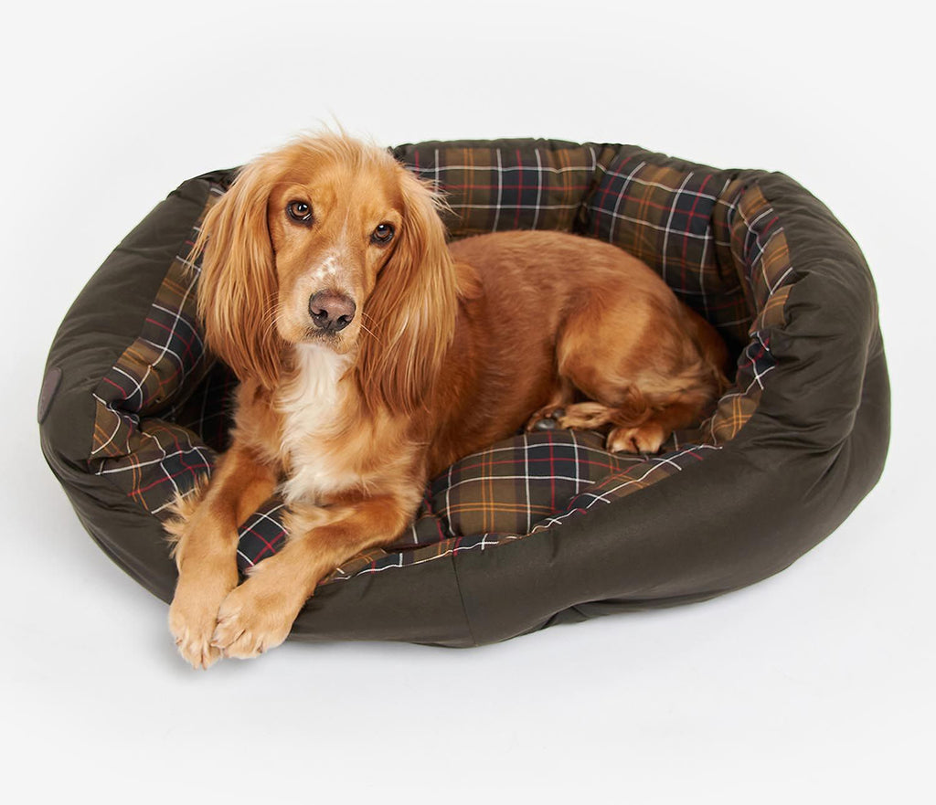 Barbour Waxed Cotton Dog Bed 35"