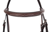 Huntley Equestrian Sedgwick Fancy Stitched Square Raised Hunter Horse Bridle with Reins