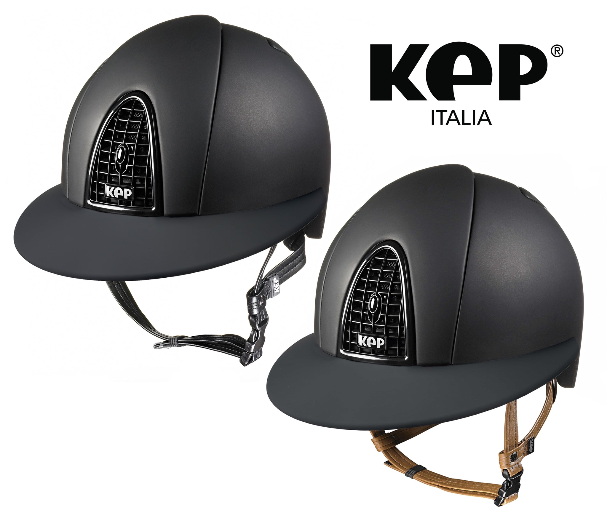 KEP Italia Cromo Matt Polo Peak Wide Visor Helmet North Shore Saddlery
