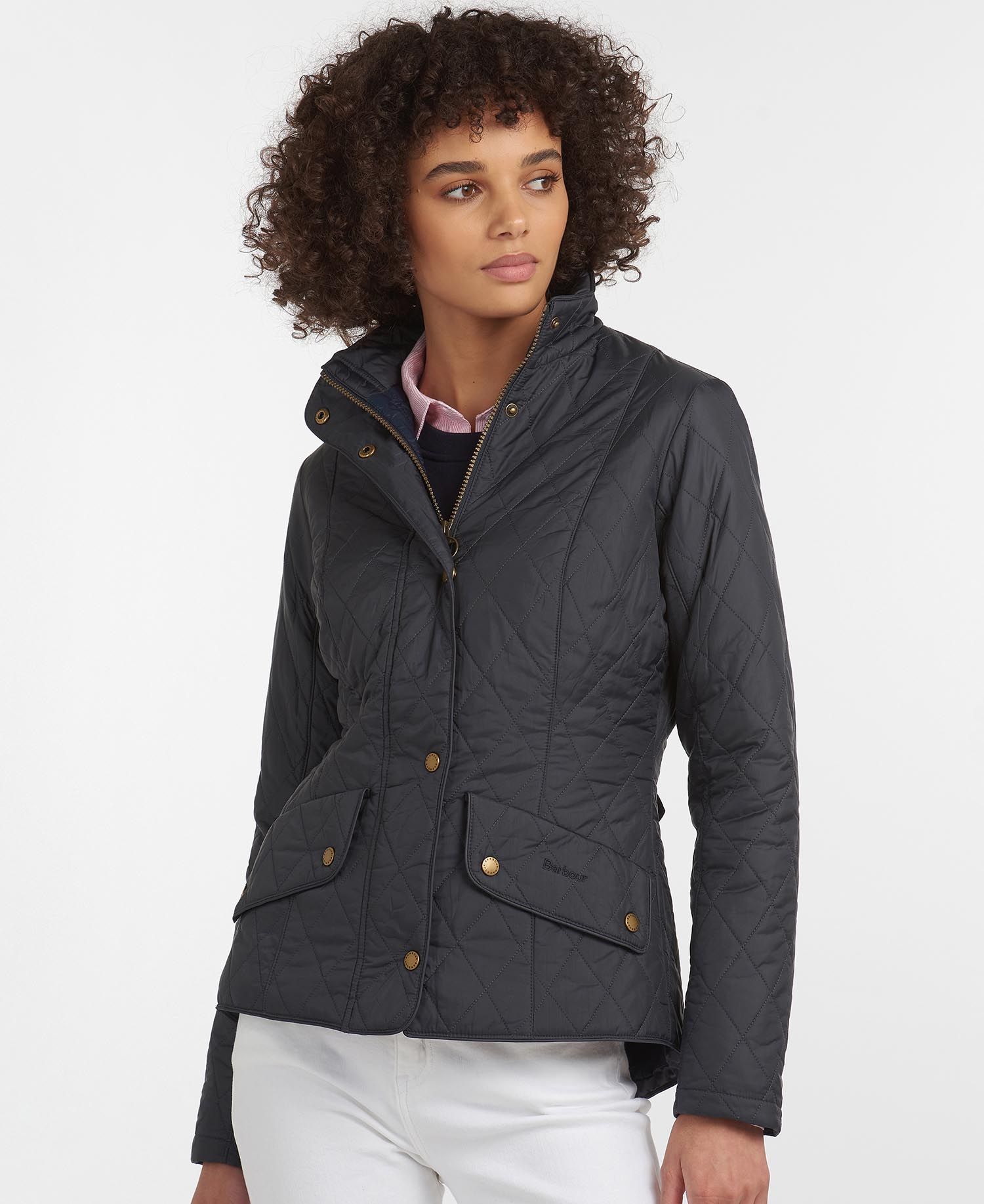 Barbour Flyweight Cavalry Quilted Jacket 6 / Navy