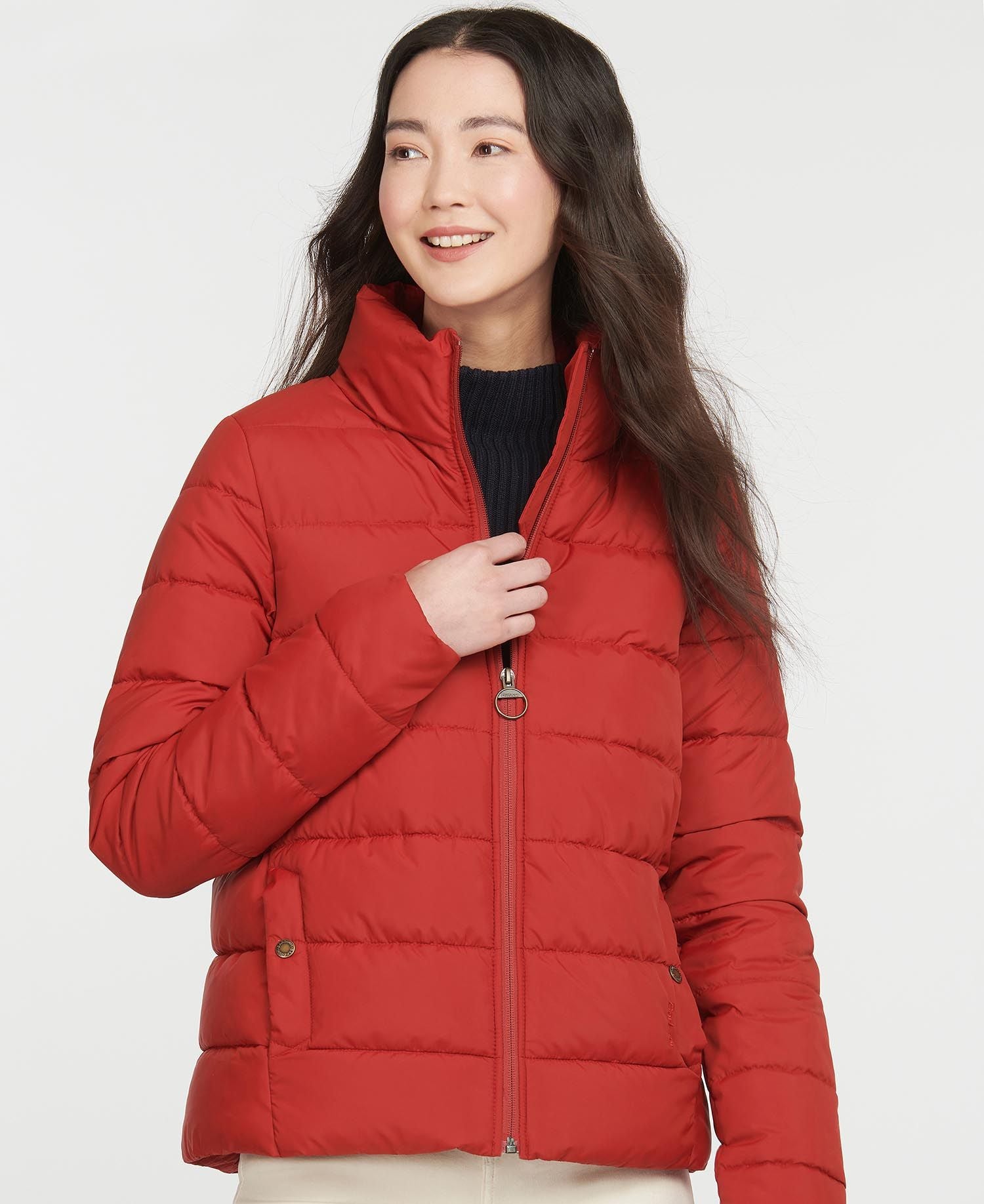 Barbour dalgetty top jacket red