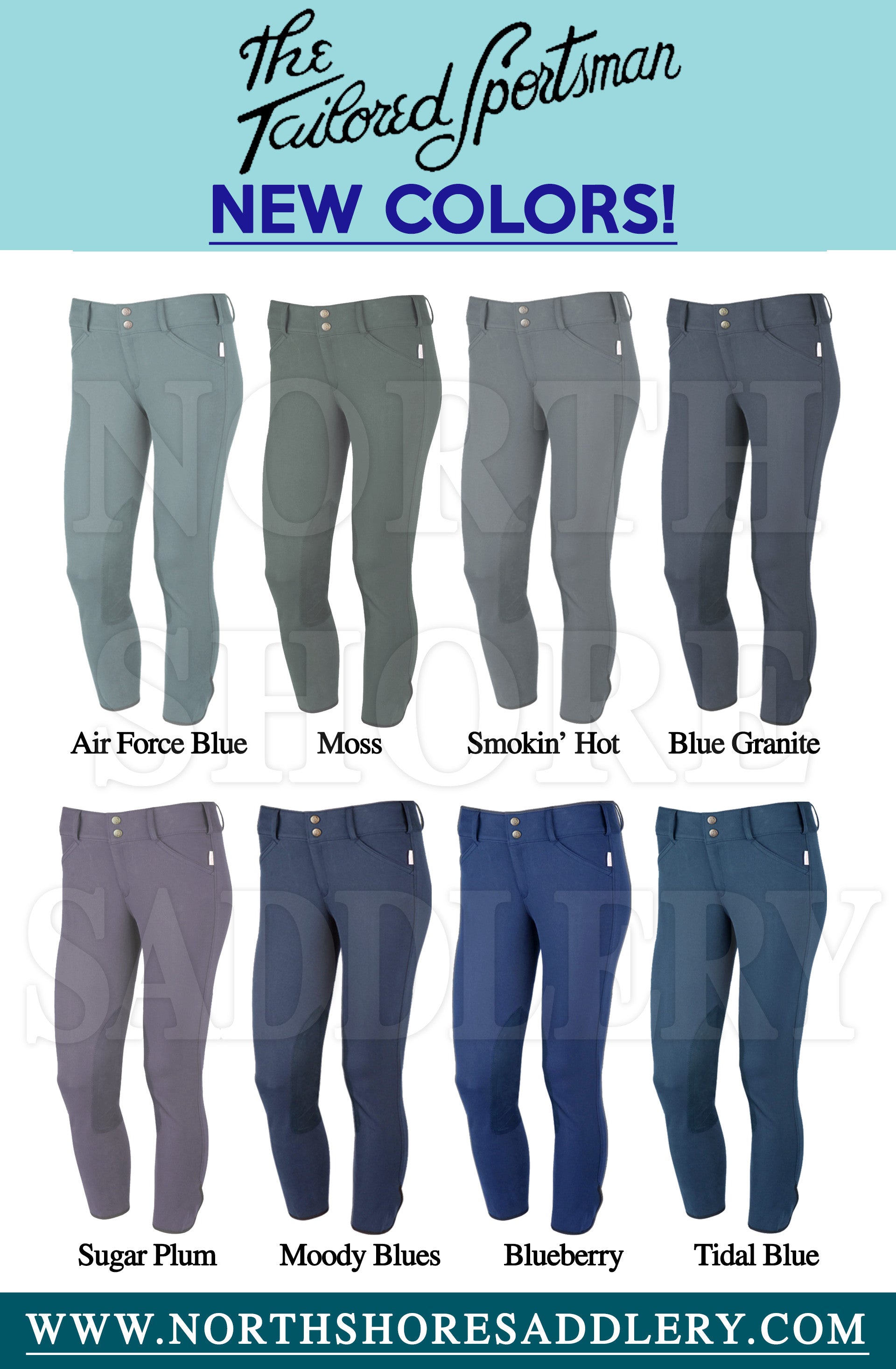 Tailored Sportsman Low Rise Front Zip Breech Colors (1967)