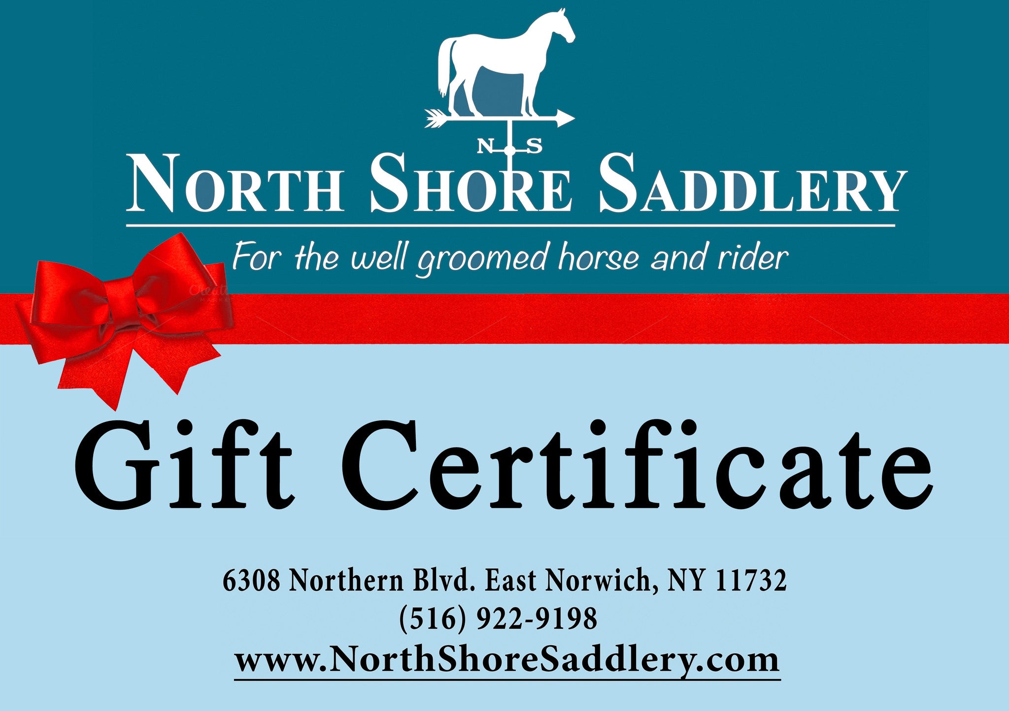 Gift Certificate to North Shore Saddlery - North Shore Saddlery