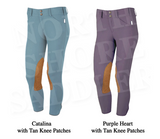 Tailored Sportsman Low Rise Front Zip Breech with Tan Knee Patches - North Shore Saddlery