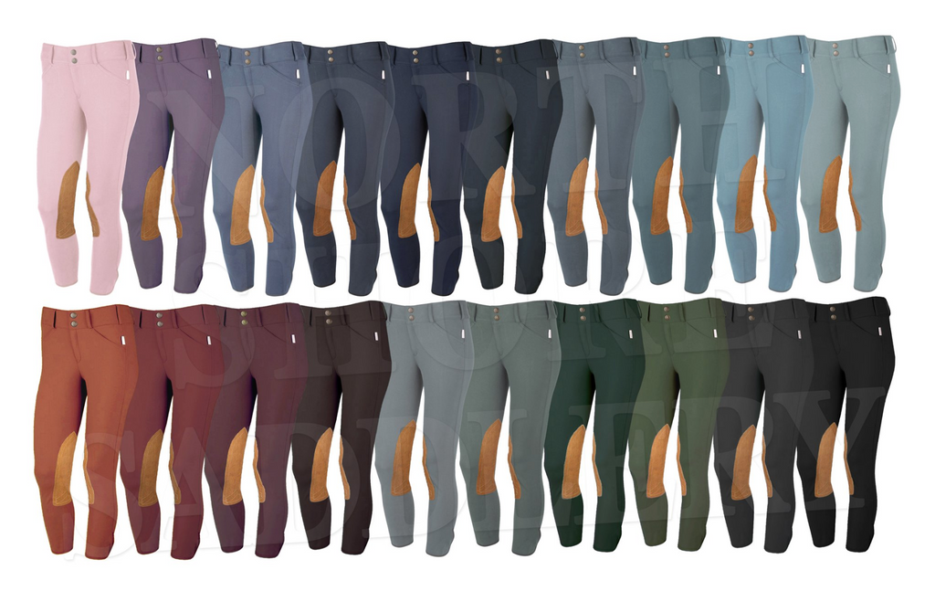 Tailored Sportsman Low Rise Front Zip Breech Colors