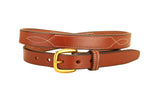 Tory Leather 3/4” Stitched Pattern Leather Belt - North Shore Saddlery