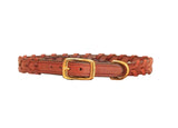 Tory Leather Dog Collar Laced Leather - North Shore Saddlery