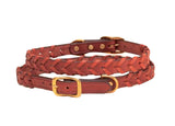 Tory Leather Dog Collar Laced Leather - North Shore Saddlery