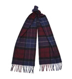 Barbour Holden Tartan Scarf - Port/Navy - North Shore Saddlery